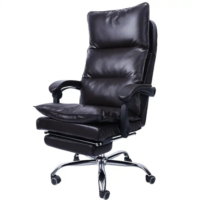 2022 New Boss Cheap Director Manager PU Leather Executive Furniture Office Massage Chairs with Footrest